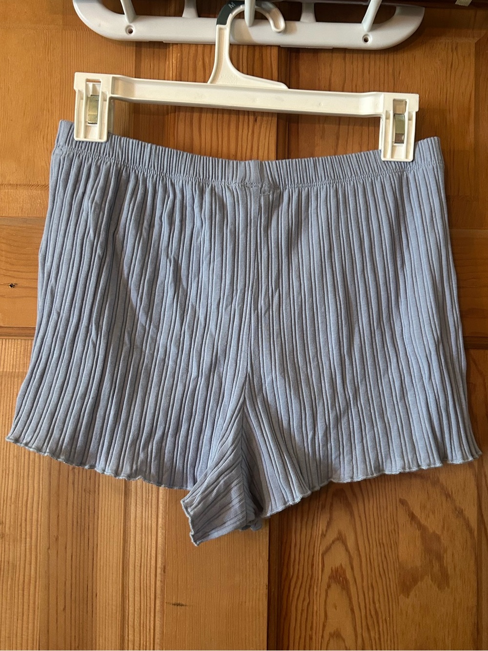 Love Tree Ribbed Light Blue Shorts - Picture 3 of 3